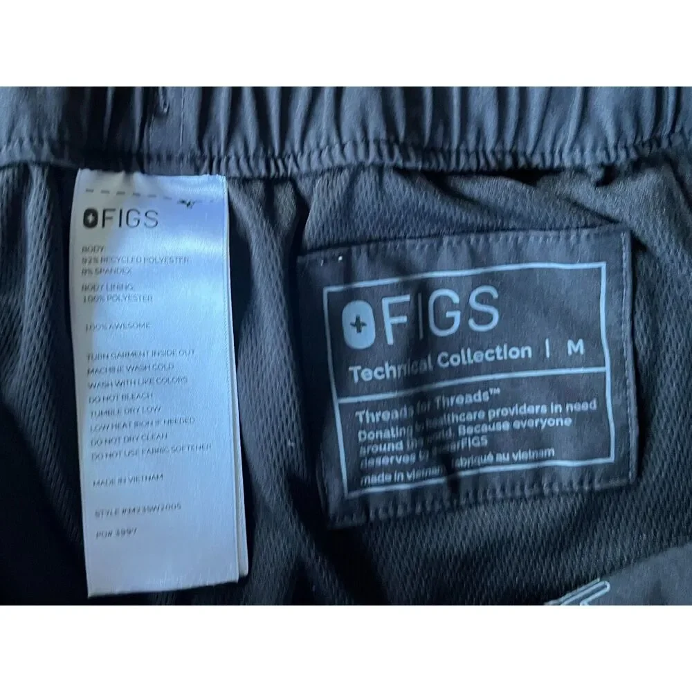 FIGS Technical Collection Gray Cairo Slim FREEx Lined Cargo Pants Mens Sz Medium